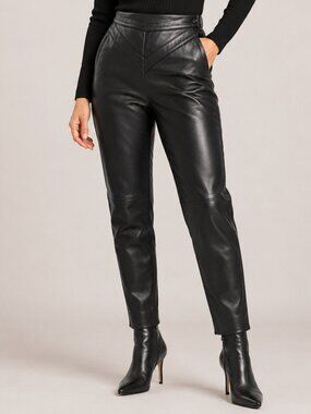 Vintage Leather High Rise Pants 28x28